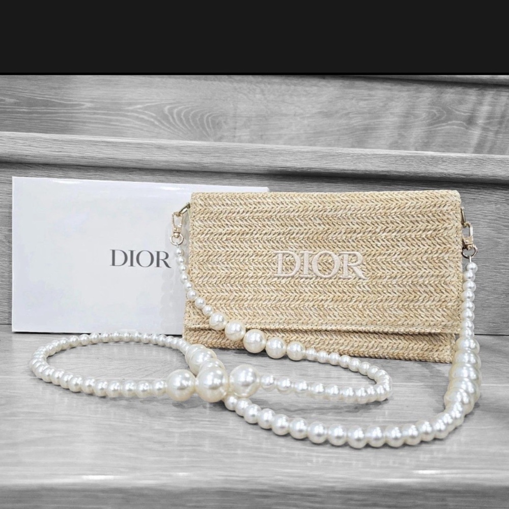 Dior Raffia Pouch
